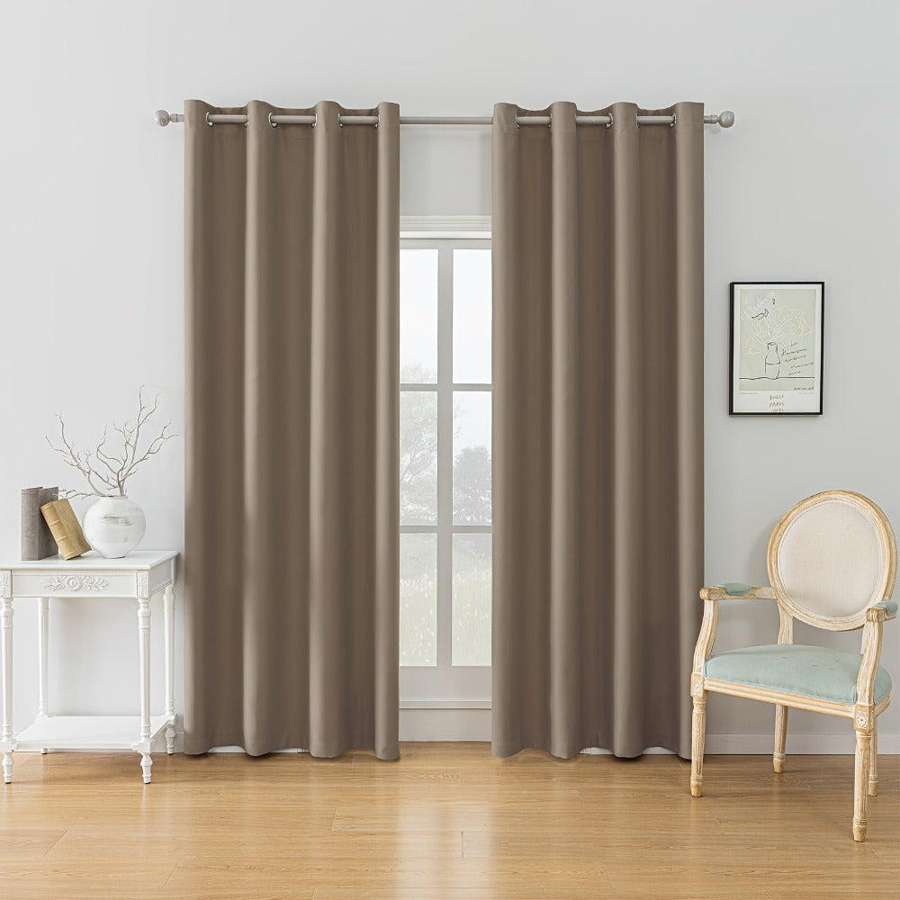 Cortinas Ystyle de Dos Piezas, Opacas, Aislamiento Térmico, Aislamiento Acústico, con Ojales, Modernas para Dormitorio y Sala de Estar