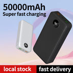 Baterías externas | Banco de energía portátil con gran capacidad de 50000mAh, pantalla LED para nivelación del batería, textura mate, carga