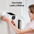 Cámaras de Seguridad Solar WiFi para Exteriores, Visualización de Alta Calidad, Sistema de Energía Solar Integrado para una Fuente de Energía Confiable, Capacidad de Detección Humana PIR para Garantía de Seguridad, Diálogo de Audio Bidireccional