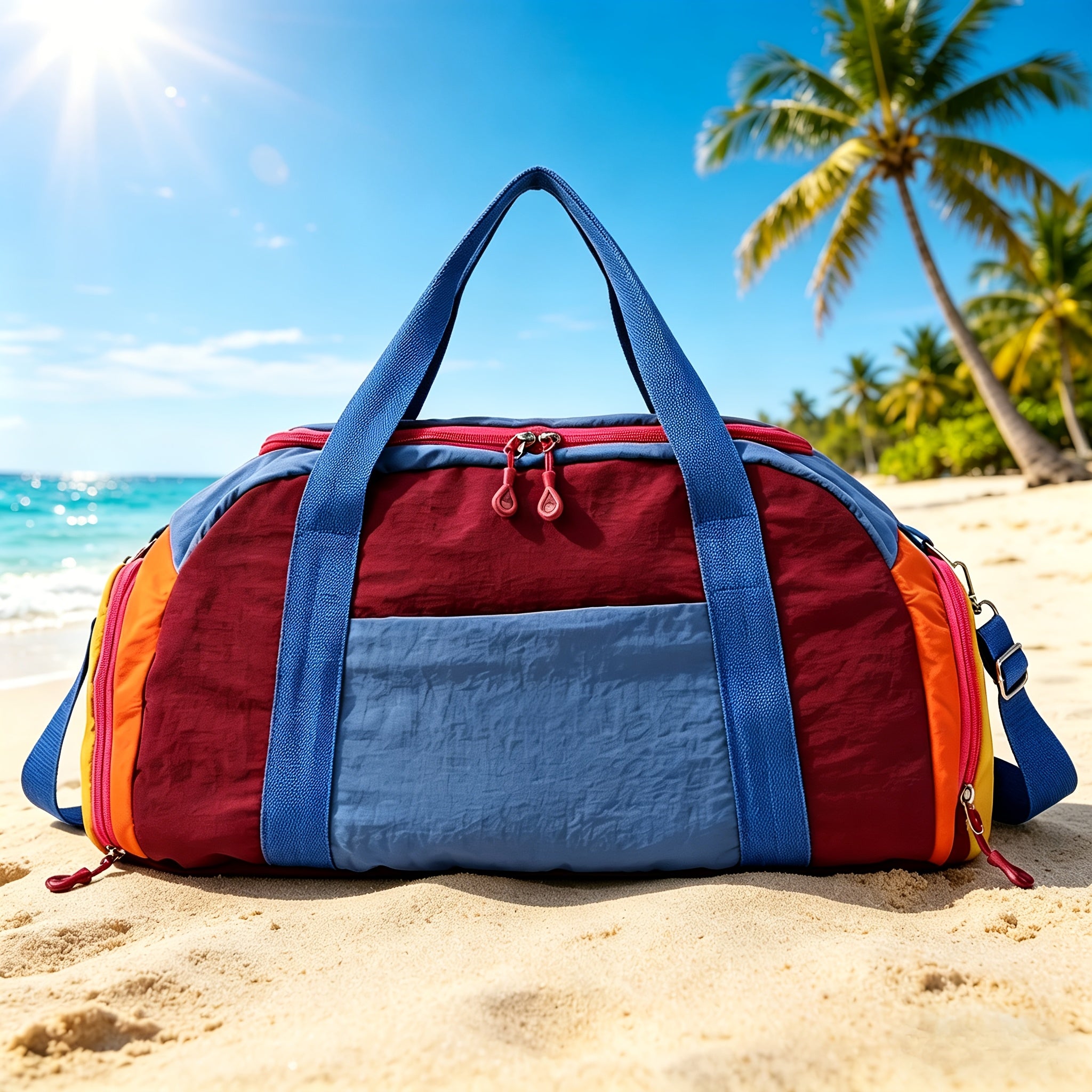 Bolsa de viaje deportiva de gran capacidad, estilo minimalista, tela resistente al desgarro, diseño de separación para seco y húmedo, compartimento principal espacioso, compartimento independiente para zapatos, adecuada para deportes al aire libre, fitnes