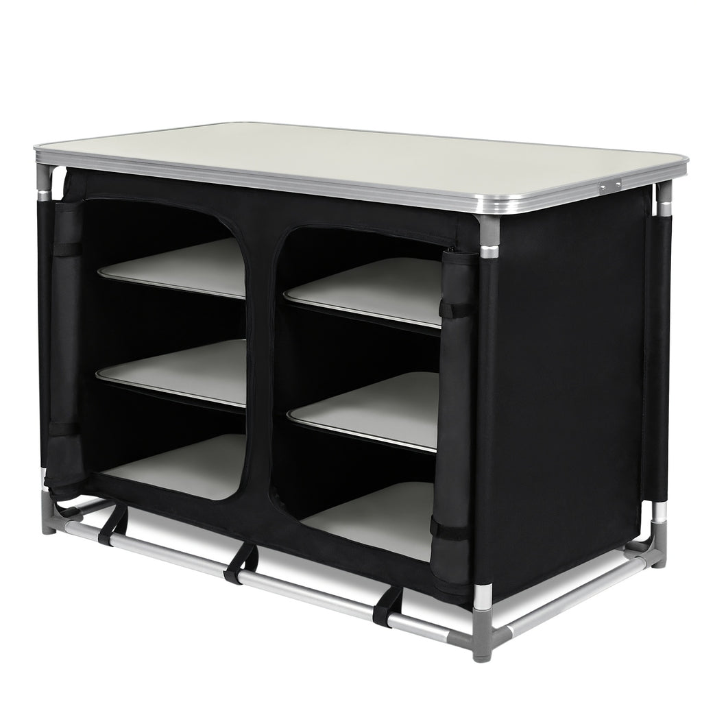 Cocina de Camping Plegable con Marco de Aluminio y Bolsa de Transporte, Gabinete Móvil para Exteriores, Cocina de Viaje, Caja de Cocina, Gabinete para Tienda de Campaña