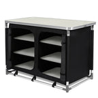 Cocina de Camping Plegable con Marco de Aluminio y Bolsa de Transporte, Gabinete Móvil para Exteriores, Cocina de Viaje, Caja de Cocina, Gabinete para Tienda de Campaña