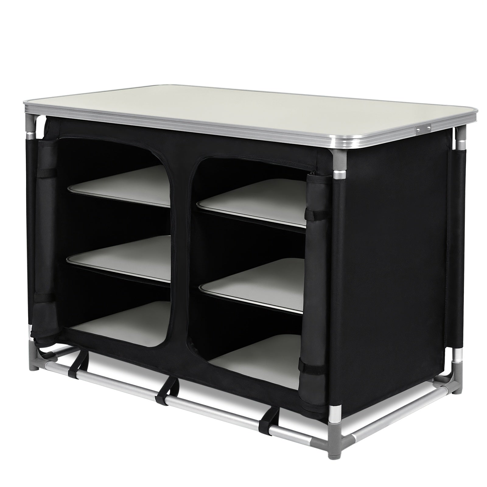 Cocina de Camping Plegable con Marco de Aluminio y Bolsa de Transporte, Gabinete Móvil para Exteriores, Cocina de Viaje, Caja de Cocina, Gabinete para Tienda de Campaña