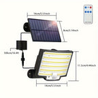 Luz solar exterior con sensor de movimiento 2 piezas | Jardín, entrada y seguridad exterior