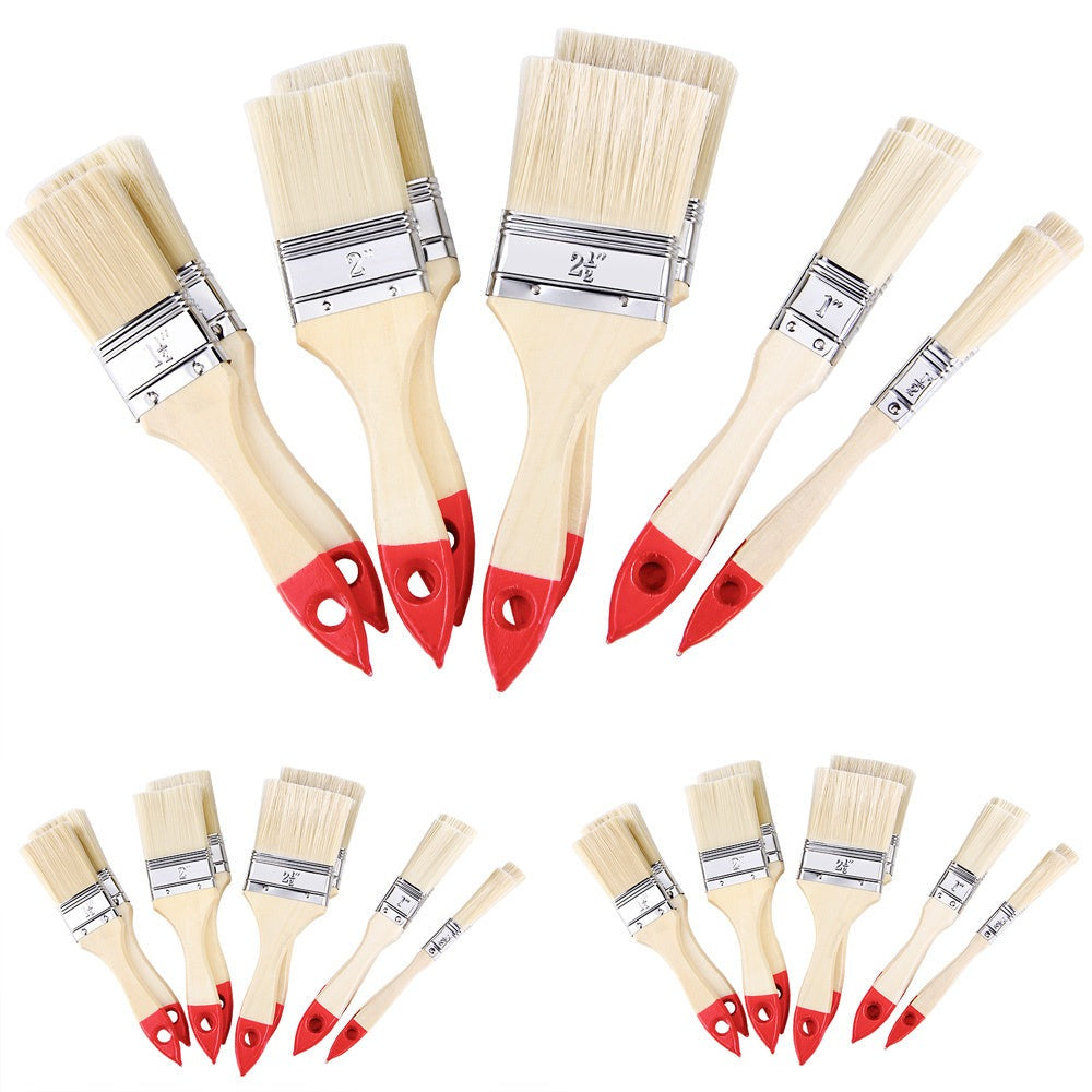 MONZANA® Juego de 30 Pinceles, 5 Tamaños Diferentes para Tintes, Lacas y Pinturas – Set de Pinceles para Teñir, Barnizar y Pintar