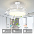 Ventilador de techo retráctil con luz para dormitorio salón y comedor | control remoto