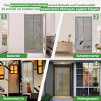 Mosquitera magnética para puerta o ventana 10cm | Balcón, patio y ventilación del hogar