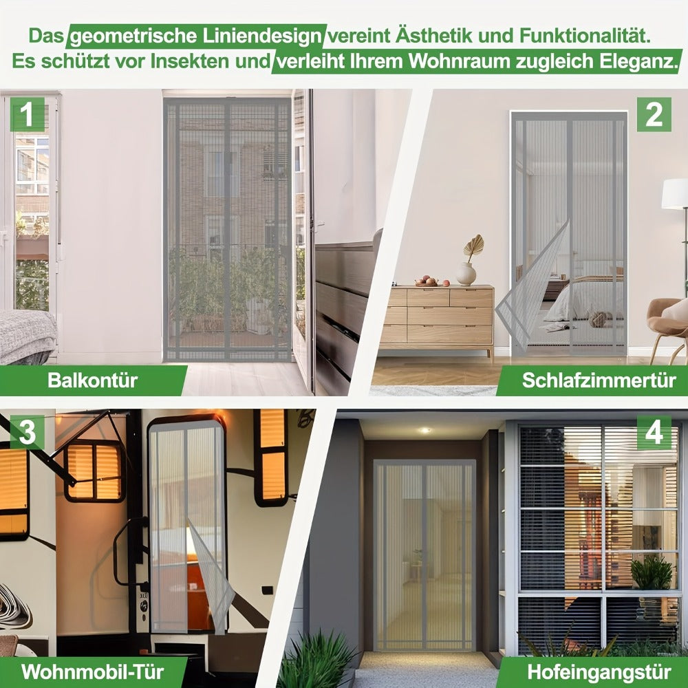 Mosquitera magnética para puerta o ventana 10cm | Balcón, patio y ventilación del hogar