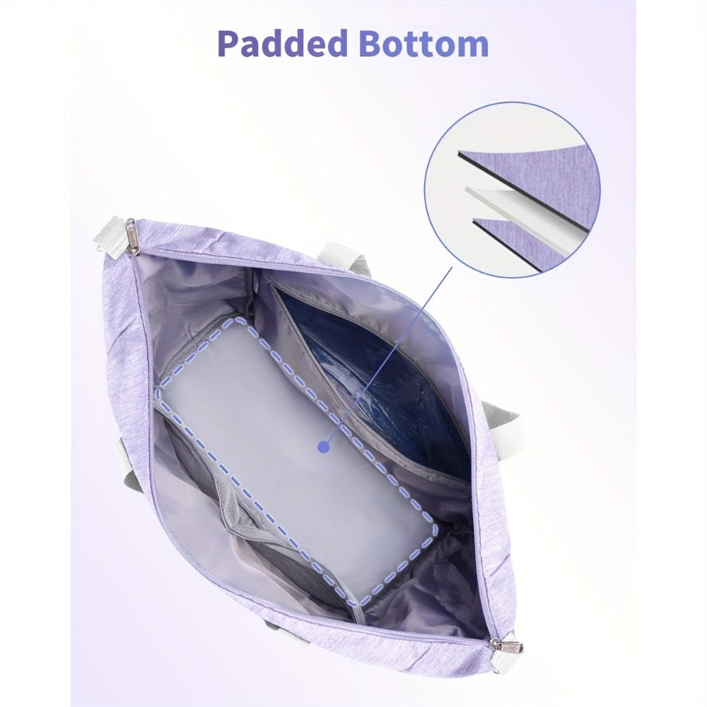 Bolso de mano plegable y ligero de 30L, aprobado por aerolíneas, 18x14x8 pulgadas, compatible con TSA, con bolsillo húmedo, para viajes nocturnos y gimnasio (esencial de viaje unisex 2026)