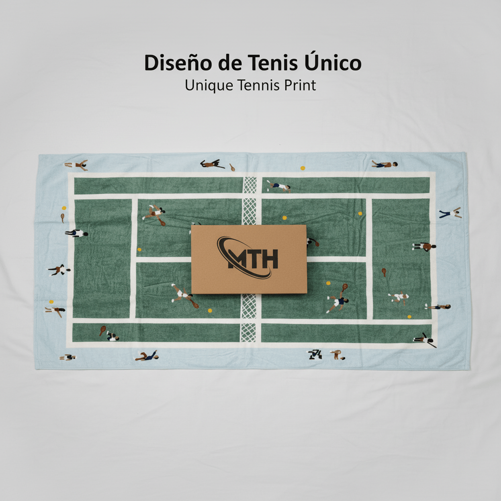 Toalla de playa grande de algodón 97% ALGODÓN 3% POLIÉSTER – XL 100x180cm Secado rápido, absorbente y ligera para piscina, playa y viajes. Diseños con estampado de rayas y tenis.