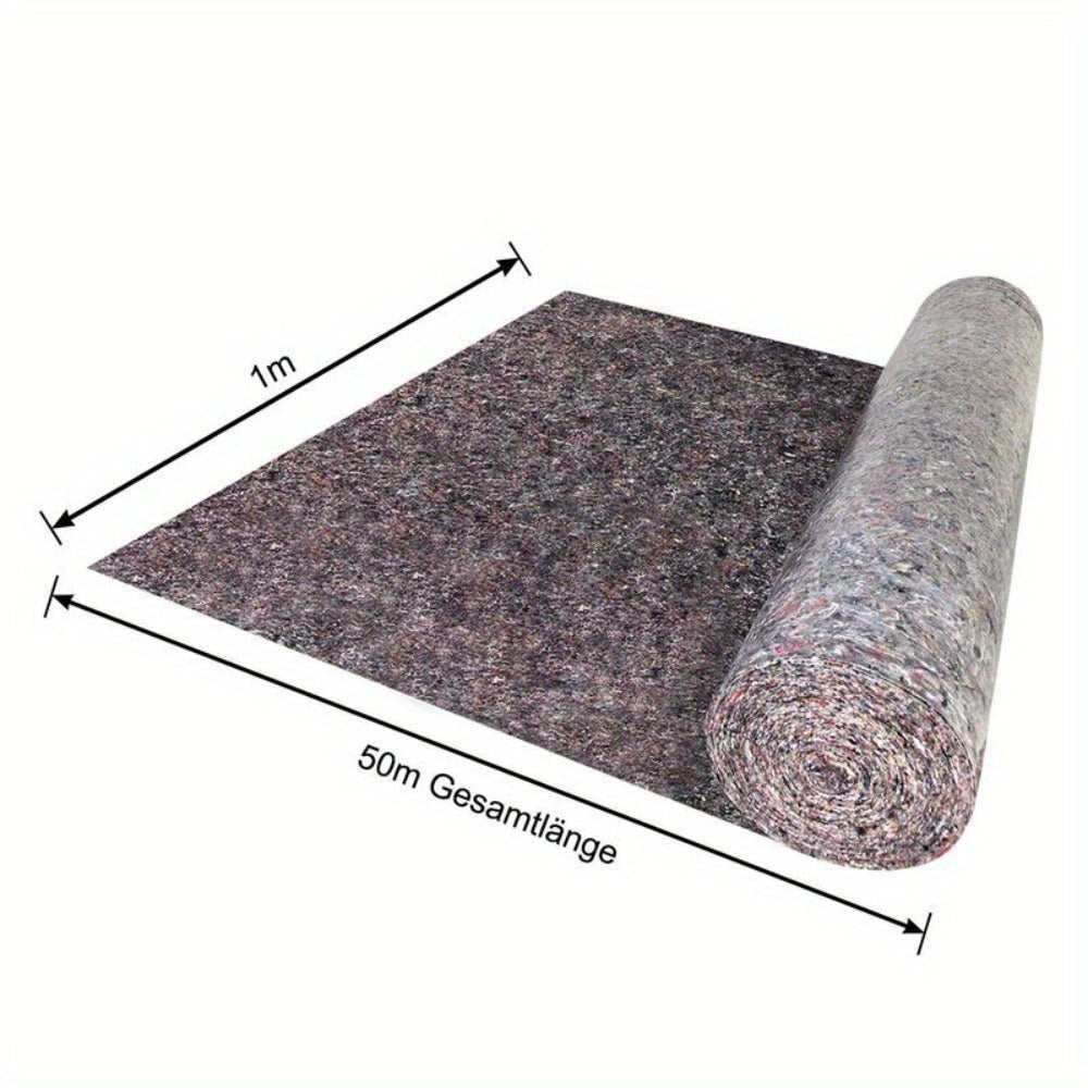 Alfombrilla de fieltro para suelo, rollo no tejido con revestimiento protector de 1x50m - cubierta de protección superficial, alfombra antipintura