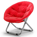 Silla de Luna Plegable y Sobredimensionada con Cojín Acolchado – Cómoda Sillón Redondo para Dormitorio, Residencia Universitaria, Salón o Balcón