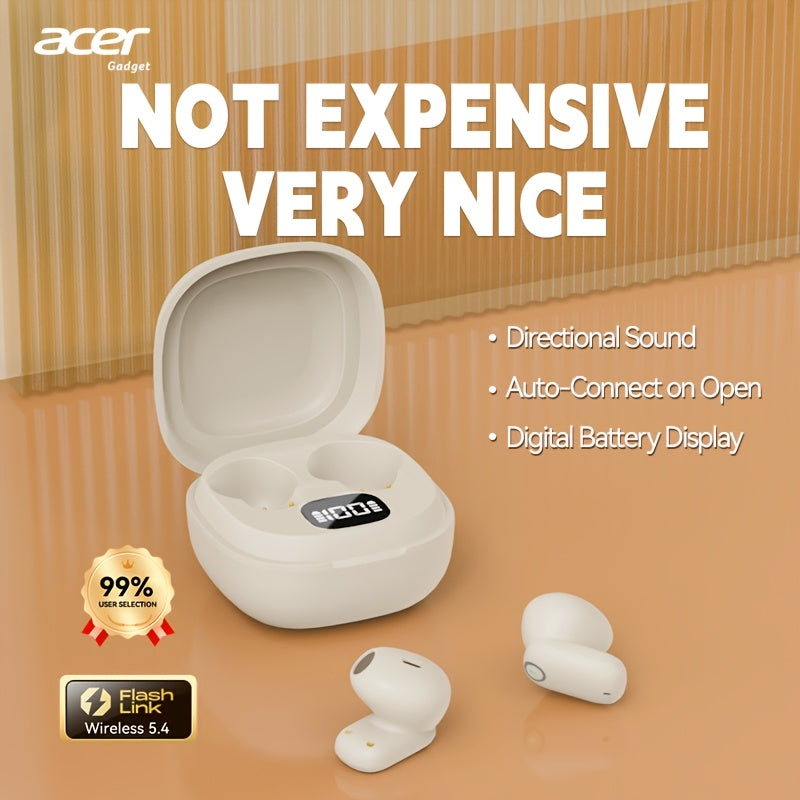 Auriculares Bluetooth | ["Acer Oficial Original"] Auriculares Inalámbricos TWS Bajos Profundos Estéreo + Reducción de Ruido en Llamadas, Batería