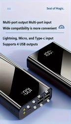 Batería externa | Cargador USB rápido de 50000 mAh de capacidad extragrande con pantalla LED, linterna y reserva de energía de emergencia - Luz