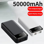 Batería externa | Un Power Bank Portátil de Alta Capacidad con Carga Rápida de 50000Mah, Cuatro Puertos USB, Interfaz Tipo-C y Micro, Adecuado