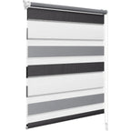 1 unidad, persiana de doble rodillo, cortina de doble capa sin perforaciones, bloqueo de luz, a prueba de sol y aislante térmico, luz ajustable, adecuada para dormitorio, sala de estar, cocina, baño, oficina, estudio, balcón, decoración del hogar