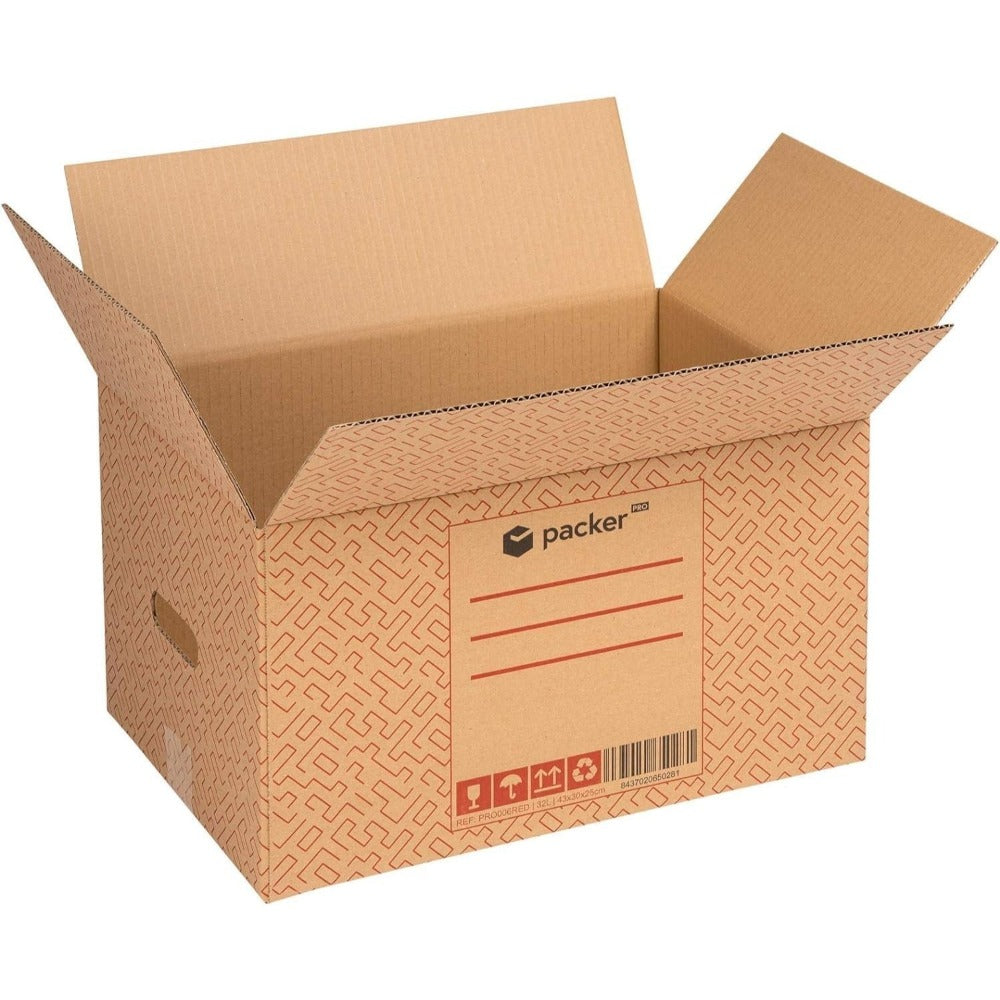 Pack 10 Cajas Carton para Mudanzas y Almacenaje Ultra Resistentes con Asas