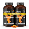Pack 2x Cúrcuma ECO con Jengibre y Pimienta Negra – 1410 mg por dosis – 730 Cápsulas Veganas – Formato Ahorro XL – Sevens Nutrition