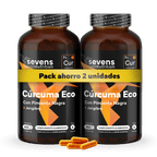 Pack 2x Cúrcuma ECO con Jengibre y Pimienta Negra – 1410 mg por dosis – 730 Cápsulas Veganas – Formato Ahorro XL – Sevens Nutrition