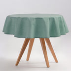 Mantel liso antimanchas impermeable suave y resistente, uso diario mesa salón o exterior cuadrada, rectangular, redonda, estilo mediterráneo para el hogar y exterior