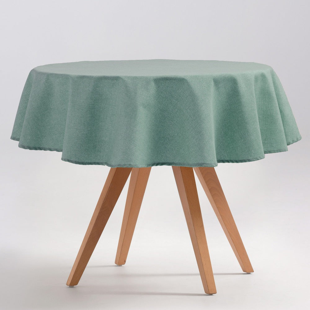 Mantel liso antimanchas impermeable suave y resistente, uso diario mesa salón o exterior cuadrada, rectangular, redonda, estilo mediterráneo para el hogar y exterior
