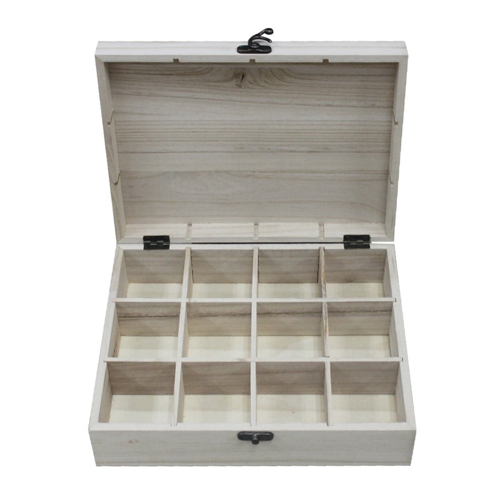 Caja de Joyas de Madera con Compartimentos | Caja Organizadora de Joyas de Madera (Varios Modelos) | Caja de Almacenamiento de Joyas de Madera con Tapa | Caja de Joyas de Madera con Cerradura