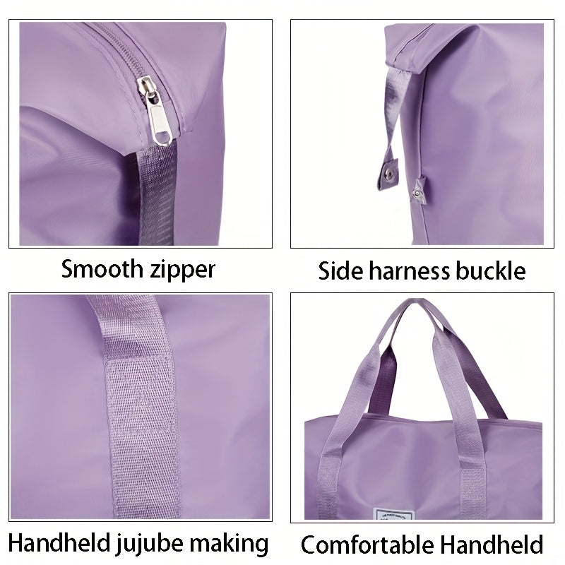 Bolsa de fitness portátil, bolso de mano de gran capacidad con ruedas universales desmontables, regalo perfecto de festividades para familiares y amigos, hecha de tela Oxford, adecuada para fitness, viajes y compras en supermercados y centros comerciales