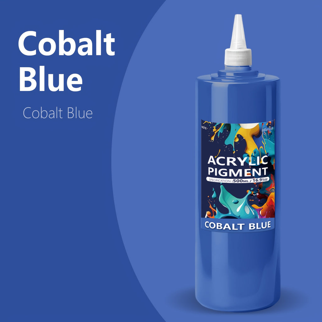 Set de Pintura Acrílica de 12 Colores | Botella con Boquilla de 500ml/16.91oz, Pintura Acrílica para Madera, Ropa, Cerámica, Tela | Pintura Profesional Hecha a Mano, Suministros para Pintura de Madera y Lienzo para Artistas, Adecuado para Aficionados a la