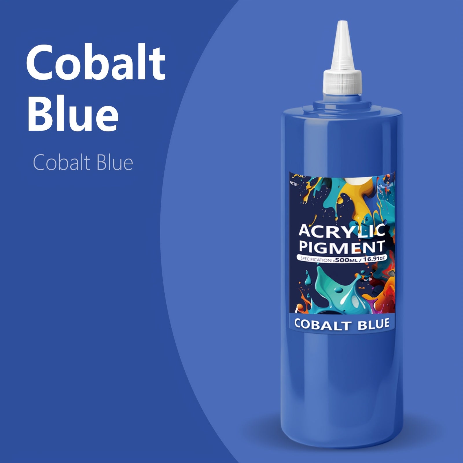 Set de Pintura Acrílica de 12 Colores | Botella con Boquilla de 500ml/16.91oz, Pintura Acrílica para Madera, Ropa, Cerámica, Tela | Pintura Profesional Hecha a Mano, Suministros para Pintura de Madera y Lienzo para Artistas, Adecuado para Aficionados a la