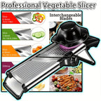 Cortador Profesional de Verduras de Acero Inoxidable, Rallador Ajustable - Accesorios de Cocina para Cebolla y Papa, Herramienta Práctica para Cocinar y Saltear Rápido en Fiestas, Regalos de Navidad y Halloween