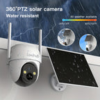 Cámara de seguridad | Laxihub Cámara de Seguridad Inalámbrica con Panel Solar, Cámara Exterior FHD con Visión Nocturna a Color, 3MP 1296P de Alta