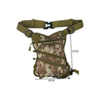 MEJORADA DL-45 Bolsa Multifunción para Pierna/Cintura - Uso Exterior, Senderismo y Deportes