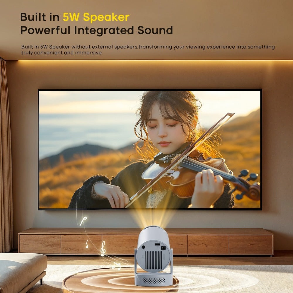 Proyector Inteligente Magcubic Hy300Pro+, BT5.2 Local 720P y 4K Compatible, Rotación de 180°, Corrección Automática de Keystone, Proyector Portátil de Cine en Casa para Películas, Proyector de Tecnología Inteligente, Regalo Ideal para Familiares y Amigos