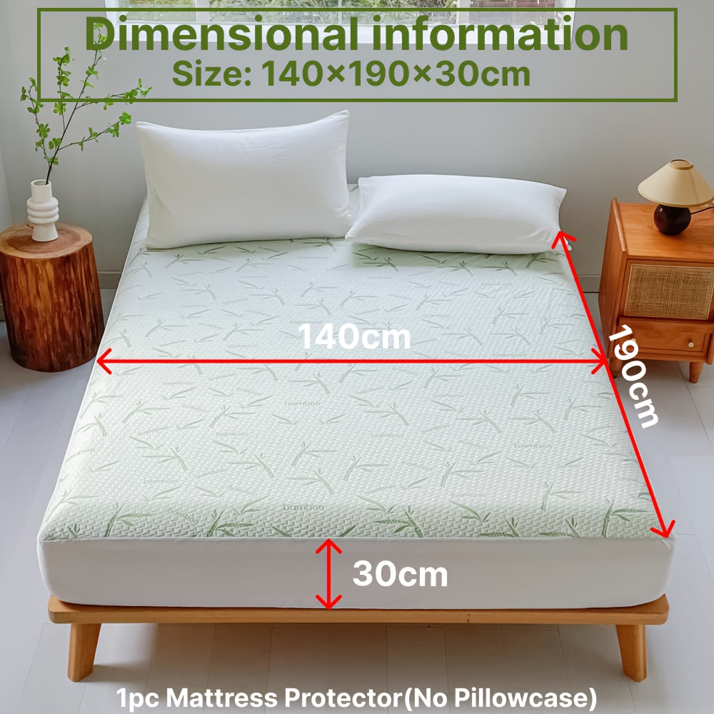 1 protector de colchón de aire 3D de bambú ultrasuave e impermeable - Sábana ajustable transpirable y refrescante, cubierta de colchón adecuada para colchones de hasta 30 cm, perfecta para dormitorios, habitaciones de invitados, residencias y apartamentos