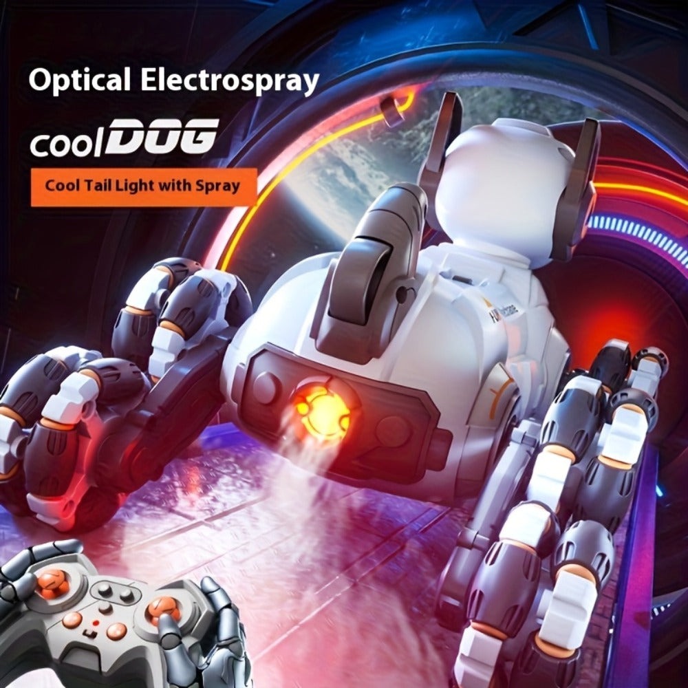 Perro Robot Todoterreno de Gran Tamaño de 2ª Generación Mejorado con Control Remoto por Gestos, Juguete Robot Inteligente, Caminante Mecánico Acrobático para Niños, Dron RC de Mascota a Gran Escala (Regalo Ideal para Fiestas)