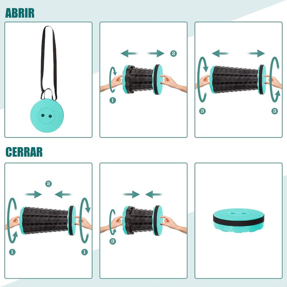 Silla y taburete plegables portátiles de alta resistencia - Diseño compacto y ligero, taburete plegable multifuncional ajustable de altura para camping, pesca, senderismo - Equipo de exterior duradero, regalo perfecto para pescadores, silla de camping con