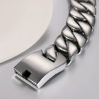 Pulsera de motociclista para hombre de acero inoxidable, cadena pulida de alta calidad, adecuada para uso diario, regalo de joyería para esposo, padre, novio