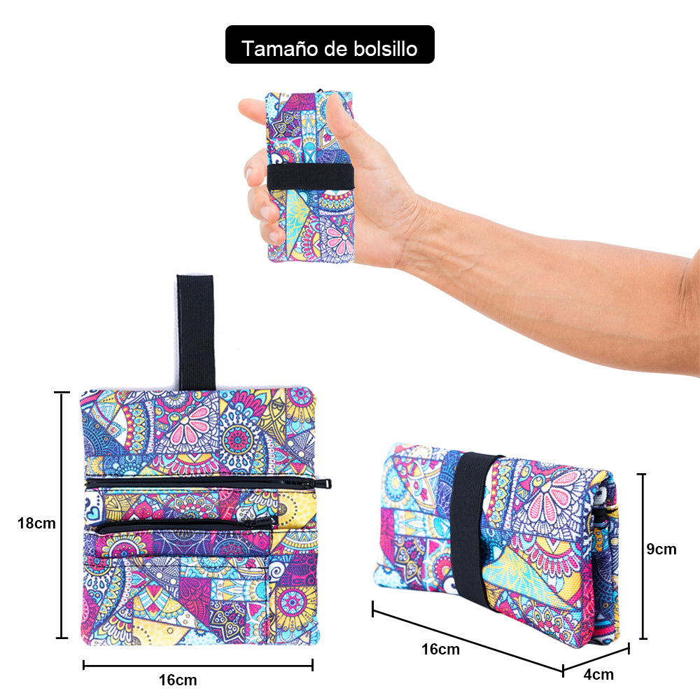 Pitillera tabaco de liar hombre y mujer tabaquera de cigarillos de PU y tela material hidrófugo forro impermeable con asa de mano