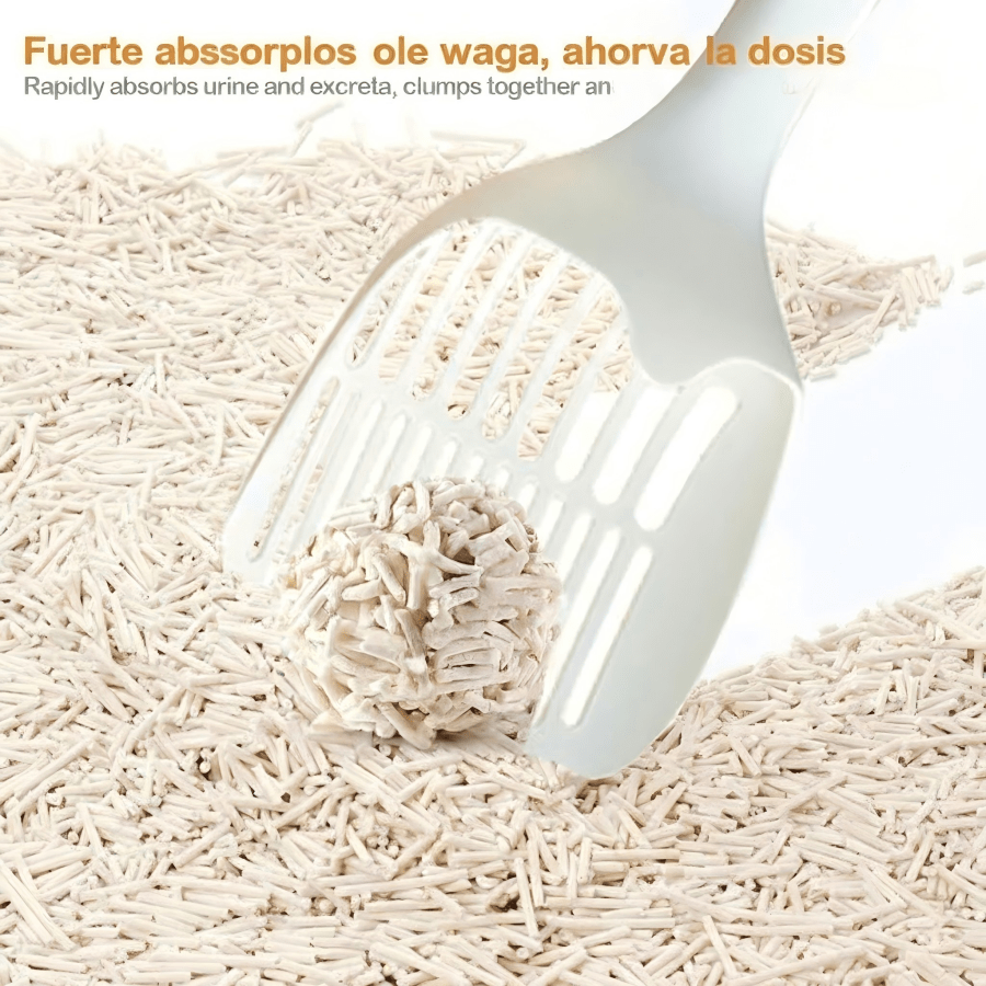 La arena para gatos se aglomera en segundos Arena para gatos vegetal Arena para gatos desodorizada, sin polvo y sin mezcla Suministros para mascotas fáciles de almacenar - 1 bolsa Varios sabores