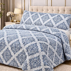 Colcha Bouti Microfibra Reversible Estampada – Colcha Verano y Entretiempo Ligera y Transpirable, Acolchado Pinsónico para Todas las Estaciones, Sin Fundas de Almohada