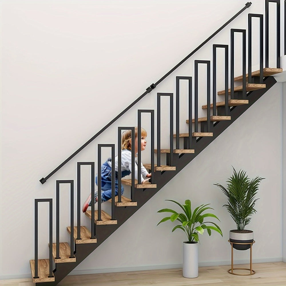 Barandillas de escaleras interiores, barandillas en forma de U para escaleras, barandillas exteriores, barandillas para escaleras, barandillas industriales antideslizantes de seguridad, elegantes y sencillas, para escaleras, porche y jardín