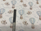 Tela de GLOBOS ANIMALES, telas infantiles, telas de algodón 100% popelina, telas de sabanas, telas por metros