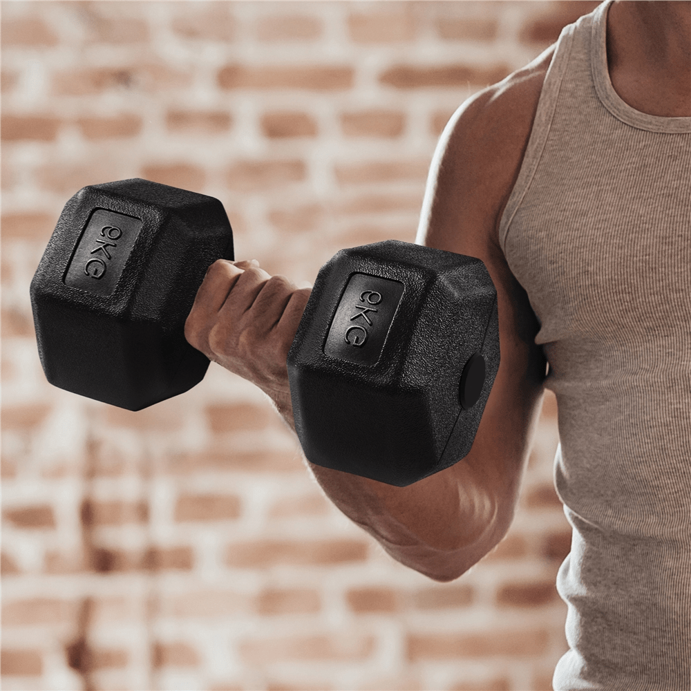 Juego de 2 Mancuernas Costoffs, Mancuernas de Hierro Fundido Hexagonales para Aeróbica, Gimnasia y Entrenamiento de Fitness