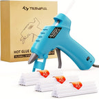 Pistola de pegamento termofusible Tilswall, pistola de pegamento termofusible de 20 W con 30 barras de pegamento termofusible, calentamiento rápido, diseño antigoteo, pistola de pegamento termofusible, barras de pegamento para manualidades de bricolaje, a