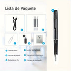 Cámara WIFI en Forma de Bolígrafo con Detección de Movimiento - Cámara 1080P, Dispositivo para Grabación de Exámenes, Lente 100°, Control Remoto por APP, Compatible con Tarjeta de Memoria 256GB y Batería 250mAh