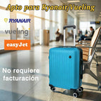 Maleta De Cabina Exclusiva Para Vuelos Europeos, Ideal Para Vacaciones De Verano Y Viajes A La Playa. Dimensiones Precisas De 55×40×20 Cm, Diseño Rígido Resistente Con 4 Ruedas Giratorias 360°, Tirador Telescópico Suave Y Cerradura De Seguridad. Ligera Y