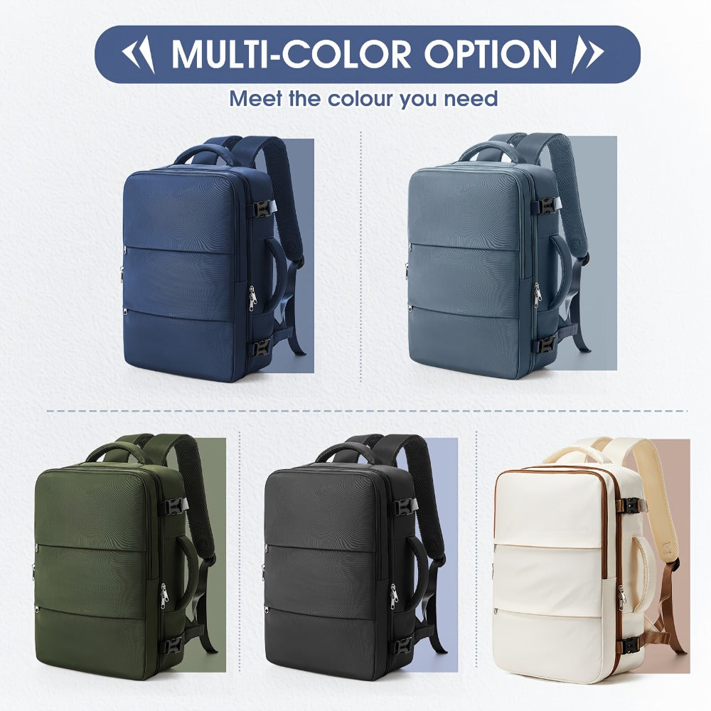 Mochila de Viaje 40X30X20 CM, Dimensiones Ryanair 40X30X20 CM Mochila de Cabina/Mochila de Equipaje/Mochila de Aviación, Convertible de Mano, Ligera Ideal para Viajes Cortos, Se Adapta Fácilmente Debajo de los Asientos, Mochila Portátil para Laptop de 14"