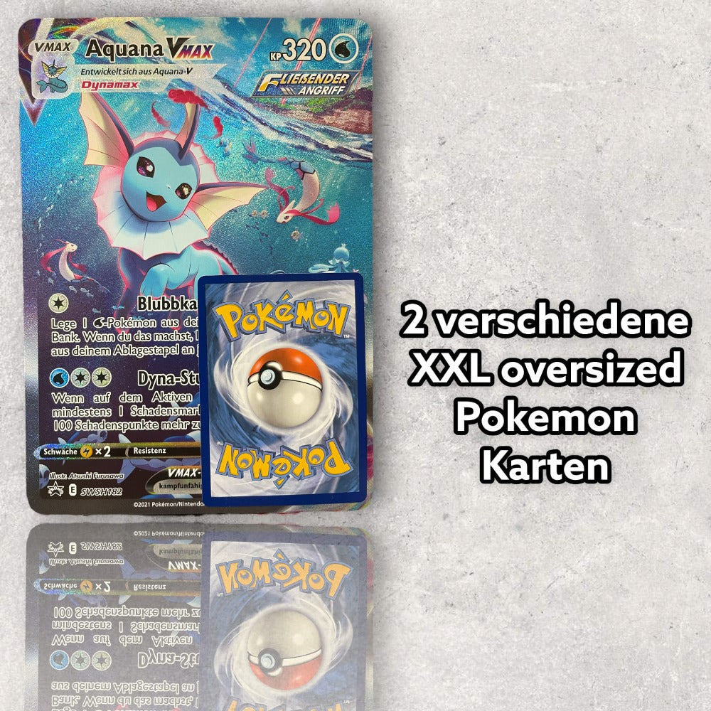 Pokémon XXL Inglés Paquete de 2 Jumbo Sobre Tamaño Aleatorio Raridad V/VMAX/HOLO/EX/GX
