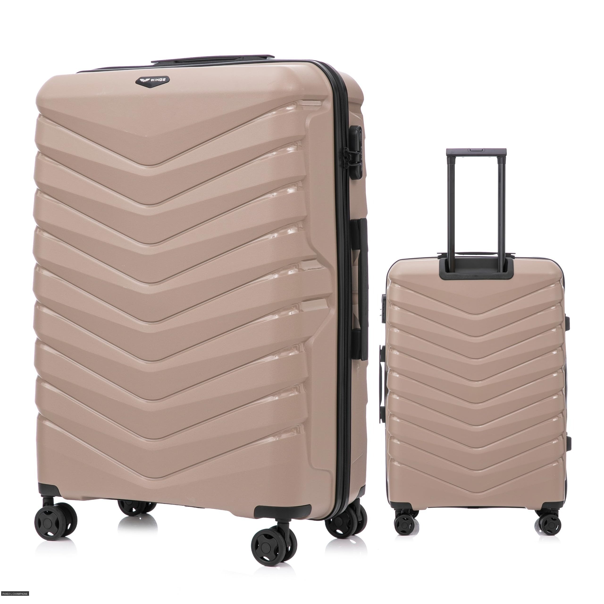 Opciones de equipaje / Polipropileno TSA / 28" 24" 20" 18" pulgadas / Dimensiones aproximadamente 75 x 50 x 30 cm o 68 x 41 x 25 cm o tamaño de cabina 55 x 40 x 20 cm o equipaje de mano 50 x 34 x 18 cm con ruedas desmontables / Equipaje de mano ABS+ de al