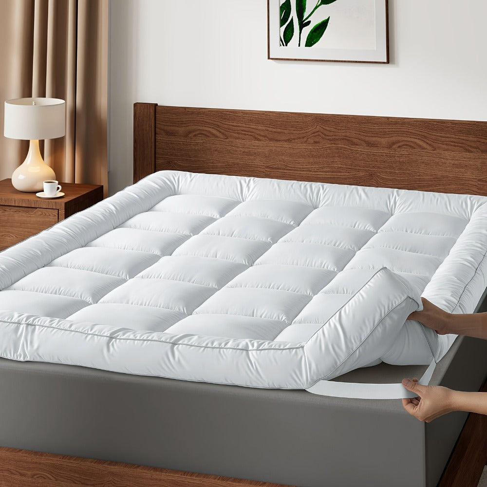 Cubrecolchón Mr.Tree de 10 CM, Ultra Suave y Transpirable para un Comodidad de Sueño Durante Todo el Año, Fácil de Cuidar, Lavable a Máquina, Accesorio de Ropa de Cama Hipoalergénico